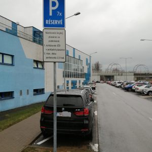 Vyhradené parkovanie pre návštevníkov plavárne